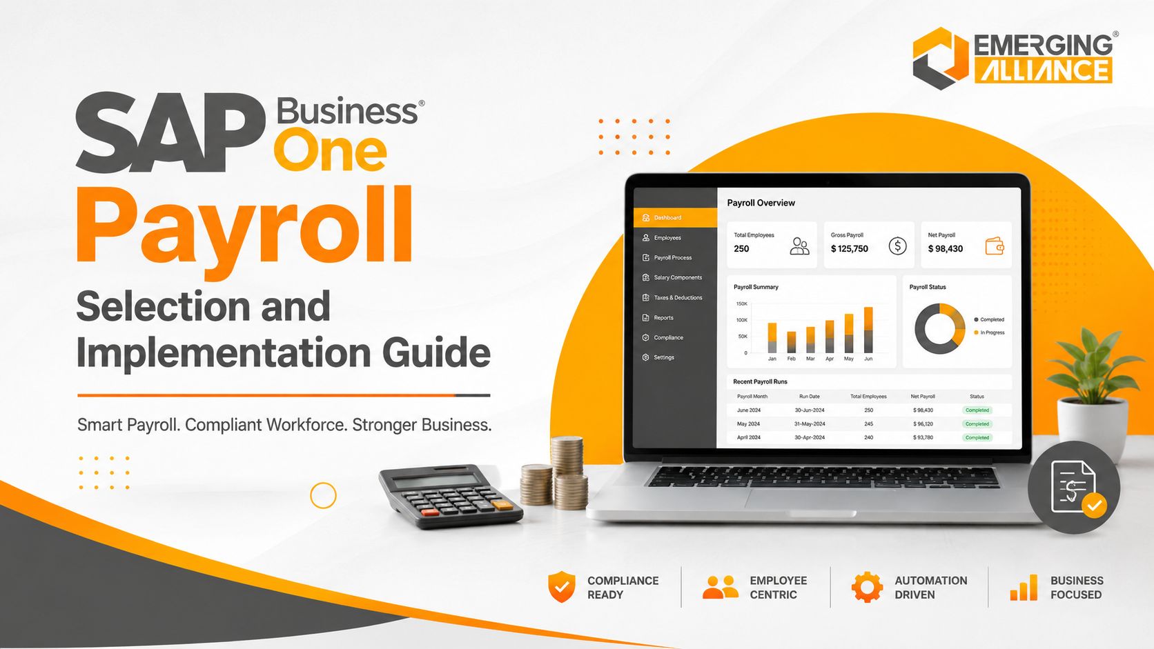 HR and payroll professionals using SAP Business One Payroll software to manage employee salaries, compliance, and payroll implementation.
