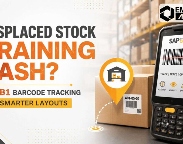 SAP B1 barcode tracking for smarter warehouse layouts and accurate inventory management.