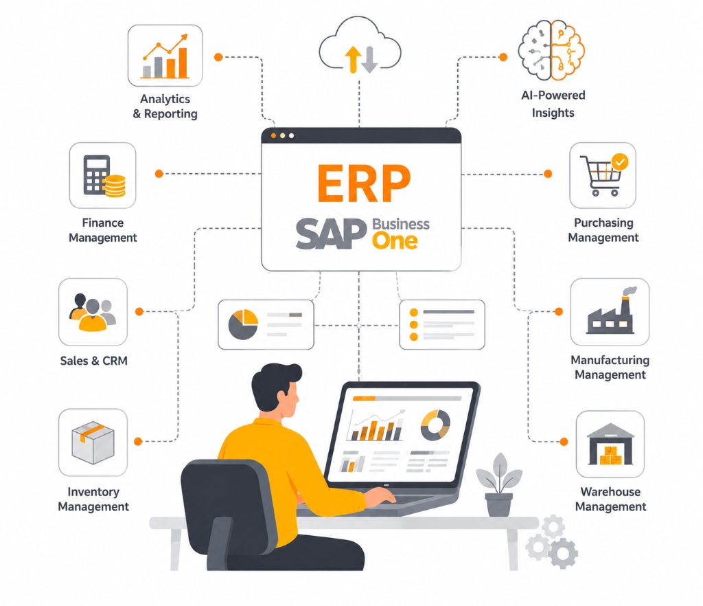 Digital Business Transformation with SAP Business One, AI, and ERP