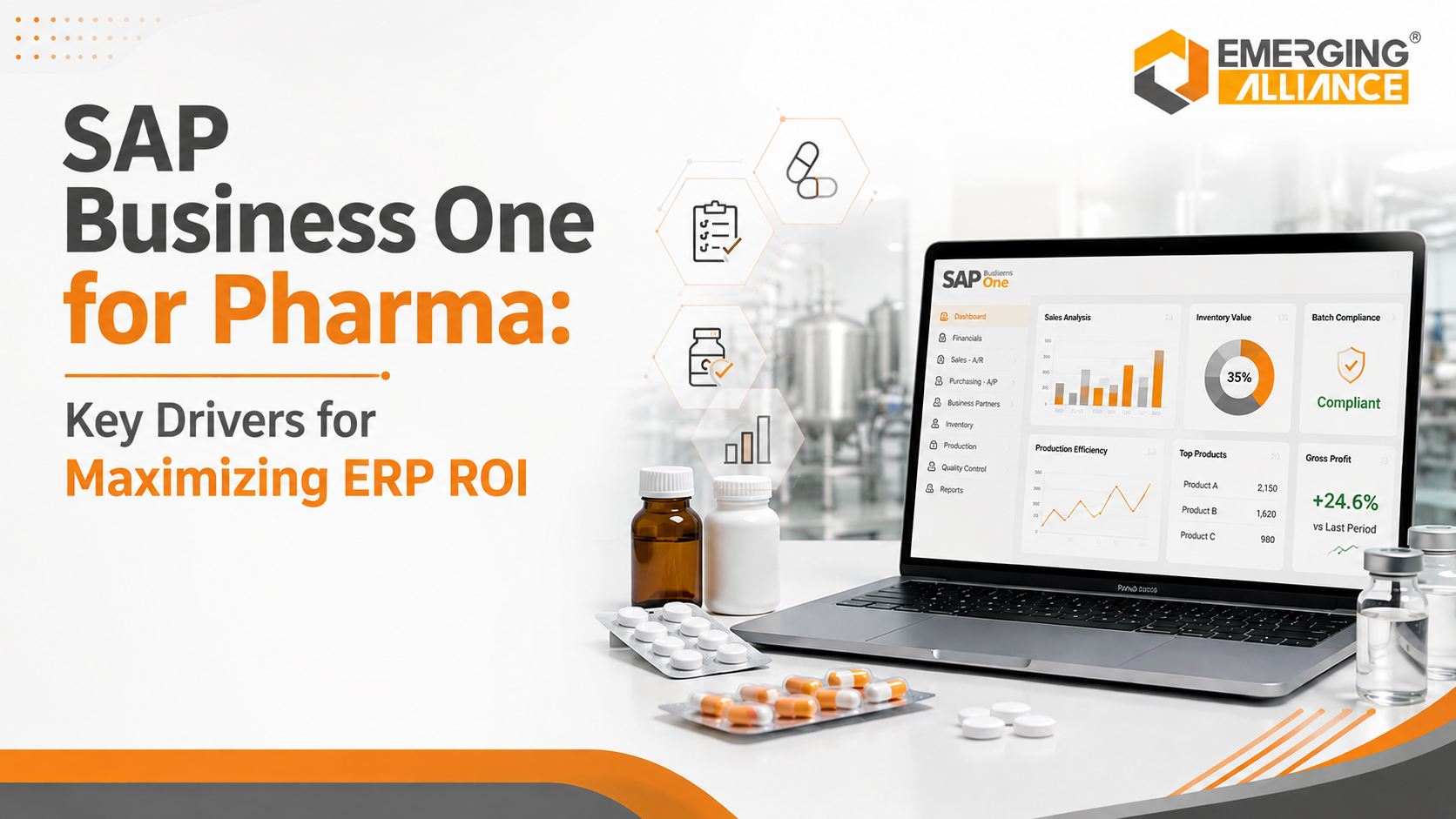 SAP Business One for Pharma ERP ROI across inventory production and finance