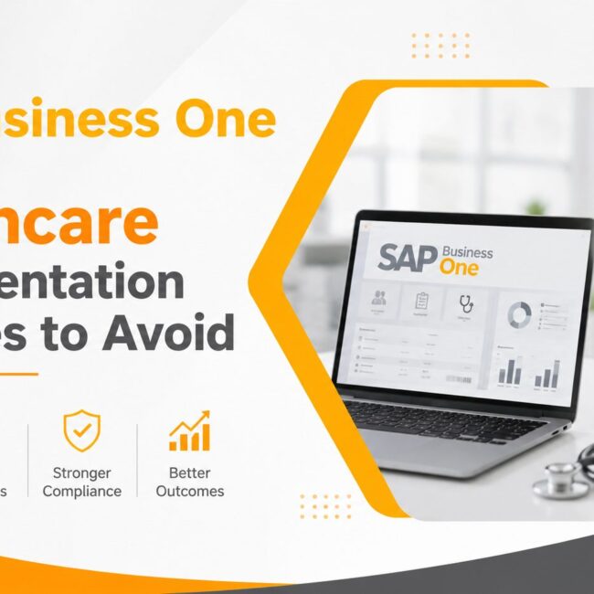 Healthcare operations team reviewing an SAP Business One ERP implementation roadmap