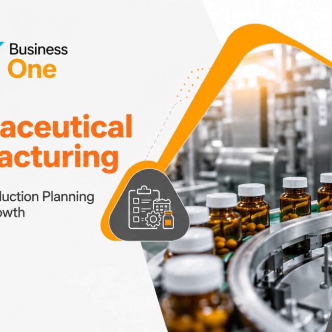 SAP Business One for Pharmaceutical Manufacturing production planning and ERP workflow
