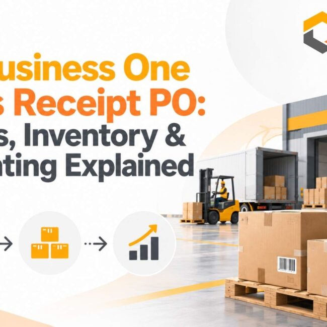 SAP Business One Goods Receipt PO Process, Inventory and Accounting Explained