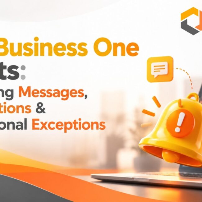 SAP Business One Alerts: Managing Messages, Notifications & Operational Exceptions