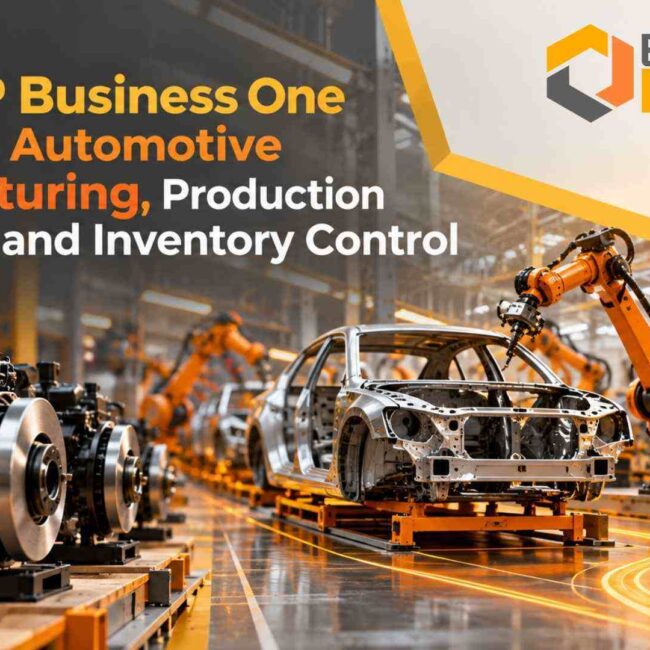 How SAP Business One Supports Automotive Manufacturing, Production Planning, and Inventory Control Hero Banner